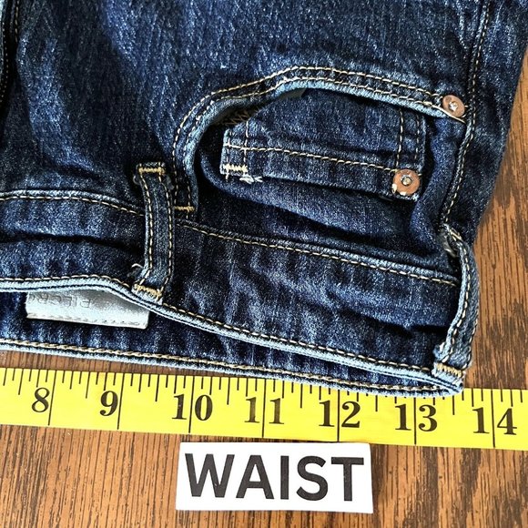 PILCRO by Anthropologie Women's Jeans Size 26 Tapered Leg High Rise Stretch Navy - Picture 9 of 12